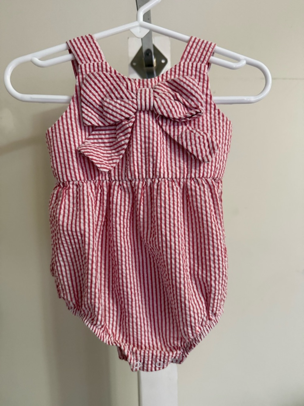 Rare Editions Bow Ruffle Butt Bubble Romper
